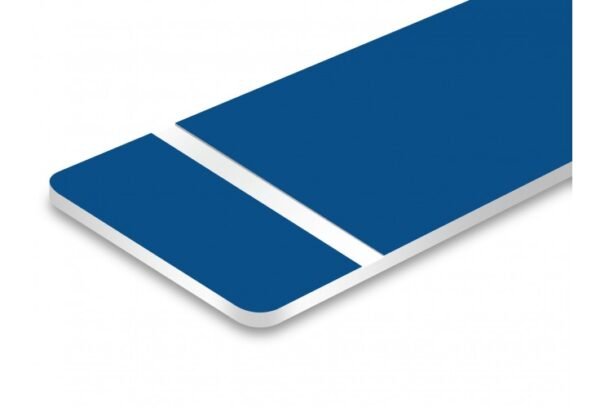 GS084 PVC Engraving Sheet 1.3mm Intense Blue/White