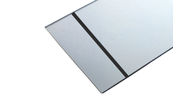GS114 Pvc Engraving Sheet 1.3mm Mirror Silver/black